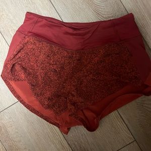 Outdoor voices red running shorts
